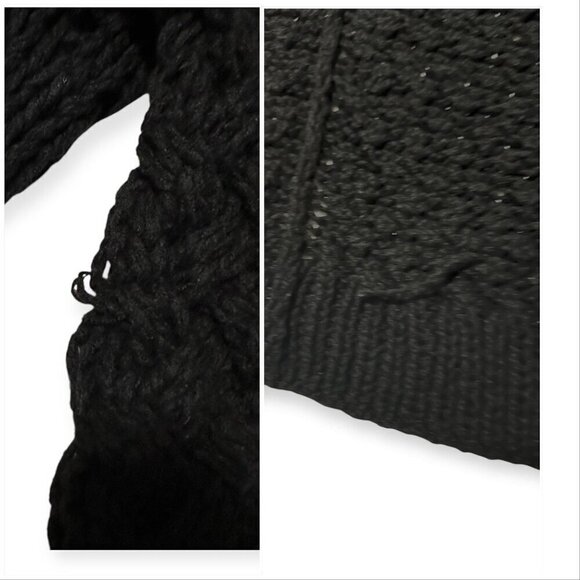 Prada Black Chunky Cardigan Jacket, Front‎ Zip, Size 46 italy - Picture 9 of 14